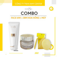 Combo giảm nám (Face nám 5in1 + Chống nắng rau má + Mút) mờ nám, tàn nhan, dưỡng trắng, ngăn lão hóa NamySpa