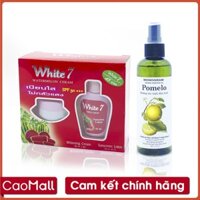 Combo giảm rụng tóc, hết nám, tàn nhang gồm Dưỡng Tóc Tinh Dầu Bưởi Pomelo 100ml + Set kem KONE mẫu mới Thái Lan WHITE 7