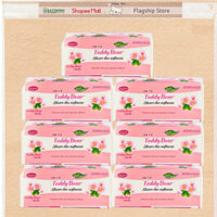 Combo Giấy lụa trắng TEDDY BEAR MOLLIS HỒNG GÓI TO BẢN NÂNG CẤP 3 Lớp dai mềm mịn dịu nhẹ an toàn