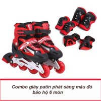 Combo giày patin phát sáng + bảo hộ patin ( Gía tốt )