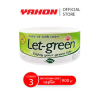 Combo Giấy Vệ Sinh Cuộn 10*20cm LET-GREEN, 900G/Cuộn