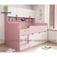 Combo giường ngủ cho bé kết hợp tủ quần áo kệ sách và bàn học tiện lợi MDF chất lượng cao XM0624