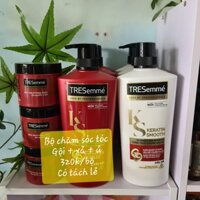 Combo Gội 640g + Xả 620g + Ủ 180ml (HangThai) TRESEMME Keratin Smooth