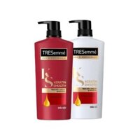 Combo gội 640g + xả 620g TRESemmé Keratin Smooth Tinh dầu Argan và Keratin vào nếp suôn mượt