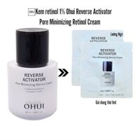 Combo gói Kem retinol 1% Ohui Reverse Activator Pore Minimizing Retinol Cream ohuiminisample