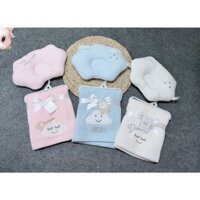 Combo Gối lõm mây + Chăn lưới chống ngạt Comfort Bebe cho bé