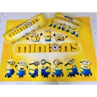 Combo gối nằm gối ôm (kèm ruột) và chăn Minion cho bé 3-5 tuổi