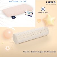 Combo Gối ôm cao su non Liên Á 10x52x10cm và gối oval cao su non Liên Á 22x40x4cm kèm áo gối
