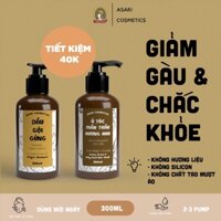 Combo gội ủ chăm sóc tóc handmade Asari Cosmetics