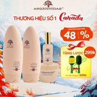 Combo Gội xả 450ml + Tinh dầu 100ml + Mặt nạ ủ 300ml nuôi dưỡng tóc xoăn - Arganmidas