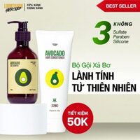 Combo Gội xả bóng mượt Luomthuom Haircare: 1 Dầu gội Bơ Biotin 280ml + 1 Dầu xả Bơ Biotin 220ml