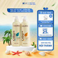 Combo gội xả COLATIN keratin, collagen tinh chất tơ tằm 500/1000ml- Dầu gội DiVi