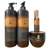Combo gội xả hấp và tinh dầu Argan Deluxe 1000ml ( full Option )