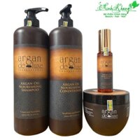 Combo gội xả hấp và tinh dầu Argan Deluxe 1000ml ( full Option ) ( MK )
