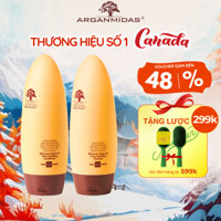 Combo gội xả siêu dưỡng ẩm Arganmidas Canada Oil với tinh dầu Argan, hỗ trợ giảm gãy rụng tóc giúp tóc bóng khoẻ 450ml
