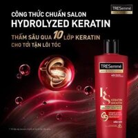 Combo Gội - Xả TRESemmé Keratin Smooth cho tóc vào nếp và suôn mượt suốt ngày dài