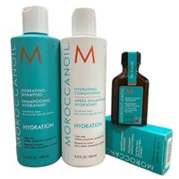 Combo gội xả và tinh dầu dưỡng Moroccanoil Hydrating HYDRATION 250mlx2/25ml Israel