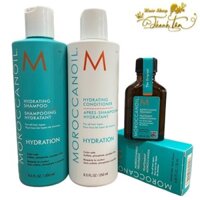 Combo gội xả và tinh dầu dưỡng Moroccanoil Hydrating HYDRATION 250mlx2/25ml [ TT ]