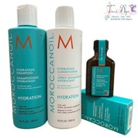 Combo gội xả và tinh dầu dưỡng Moroccanoil Hydrating HYDRATION 250mlx2/25ml - TN