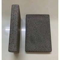 Combo gồm 2 miếng Đá núi lửa nướng thịt bò steak giữ nhiệt lâu không khói, an toàn sức khỏe  KT 13 cm x 20 cm Dày 2cm