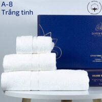 Combo gồm 3 Khăn: Khăn tắm, Khăn gội, Khăn mặt Lotus Towel Cotton Mềm Mại, Thấm Hút, Kháng Khuẩn