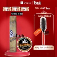 Combo Gôm + Sáp Xịt Tóc Suavecito - Lược Tặng