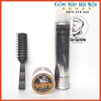 Combo Gôm Xịt Tóc Butterfly Shadow Siêu Nếp 320ml + Sáp Vuốt Tóc Nam SUAVECITO 100g( Tặng Lược )