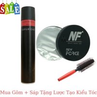 Combo Gôm Xịt Tóc Luxurious + Sáp NF Pro Tặng Lược Tạo Kiểu Tóc