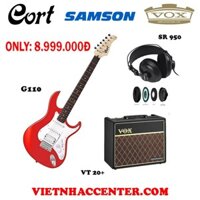 COMBO GUITAR ĐIỆN CORT G110, AMPLY VOX VT20+, HEADPHONE SAMSON SR950 CHUYÊN NGHIỆP