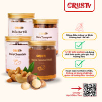 Combo Hạt Điều + Macca 4 Vị (Chocolate + Tomyum + Bơ Tỏi + Caramel Muối) Crusty Hộp 125G