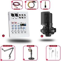 Combo Hát Live Mixer Mickle E4 Và Micro Takstar SM8B Gen 2