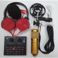 Combo hát live tream V8, micro BM 900