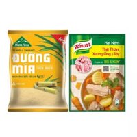 Combo hạt nêm từ thịt Knorr 900g và đường mía thiên nhiên Biên Hoà 1kg