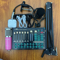 Combo Hát Thu Âm Livestream Mic Bm900 + Sound card H9 PRO kèm tai nghe và phụ kiện đầy đủ bh 1 Năm