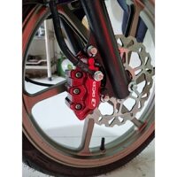 Combo Heo Dầu Trước RCB Kèm Pát lắp Exciter Ex135 đi đĩa size 260mm, lên xe Cực Ngầu, Heo Dầu Màu Đỏ Cực Chất