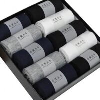 Combo hộp 10 đôi tất chống hôi chân, khử mùi cổ cao dành cho nam