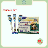 Combo hộp 12 bút bảng trắng TP WB016 Thiên Long - không độc hại, mực ra đều màu, đầu bút cao cấp, nét viết êm