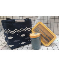 Combo hộp cơm kèm hộp canh súp cháo kèm túi giữ nhiệt tiện dụng - MyNa Mart