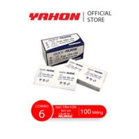 Combo Hộp Gạc Tẩm Cồn 6*3cm Quick-nurse, 100 Miếng/Hộp