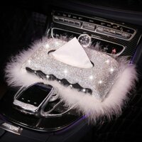 combo hộp giấy tràn đá trắng+thảm lông