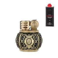 Combo Hộp Quẹt Bật Lửa Xăng Đá  Z583-101, Họa Tiết Hoa Văn Cổ Điển  Tặng Bình Bơm Xăng Chuyên Dụng Cho Bật Lửa