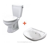 Combo INAX bồn cầu C117VA + Lavabo L280V