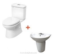 Combo INAX bồn cầu C504VAN+ Lavabo L285V + chân treo L288VC