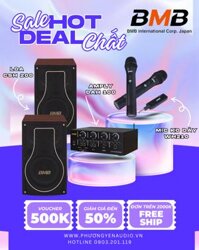 COMBO KARAOKE GIA ĐÌNH - LOA BMB CSH 200 + AMPLY BMB DAH 100