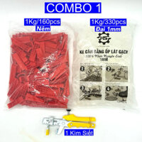 COMBO Ke Cân Bằng Ốp Lát Gạch 1.0 mm, 1.5 mm , 2ly , 3ly nêm cân bằng gạch , kìm siết ke gạch... Tùy chọn combo