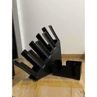 Combo  kệ đựng ly ( kệ úp cốc) 4 ngăn và kệ đựng ống hút giấy ăn cao cấp