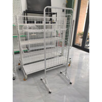 COMBO KỆ KHUNG LƯỚI TREO ĐỒ+MÓC TREO 12CM