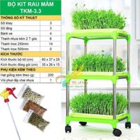 COMBO KỆ TRỒNG RAU MẦM, CỎ LÚA MÌ TẶNG KHAY, HẠT GIỐNG, VÒI XỊT PHUN SƯƠNG - BỘ ĐƠN 3 KHAY