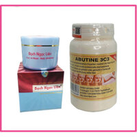Combo Kem body Bạch Ngọc Liên Và Kem dưỡng Trắng Abutine 3C3 trắng nhanh
