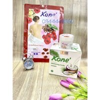 combo kem body kone sữa dừa + kích trắng kone + tắm trắng Kone